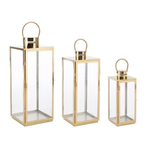 SET 3 LANTERNA ALBAN ORO